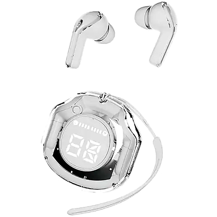 Air 39 Wireless Earbuds – Transparent Display, ENC Noise Cancellation & Bluetooth 5.3 Gaming Earbuds - Black